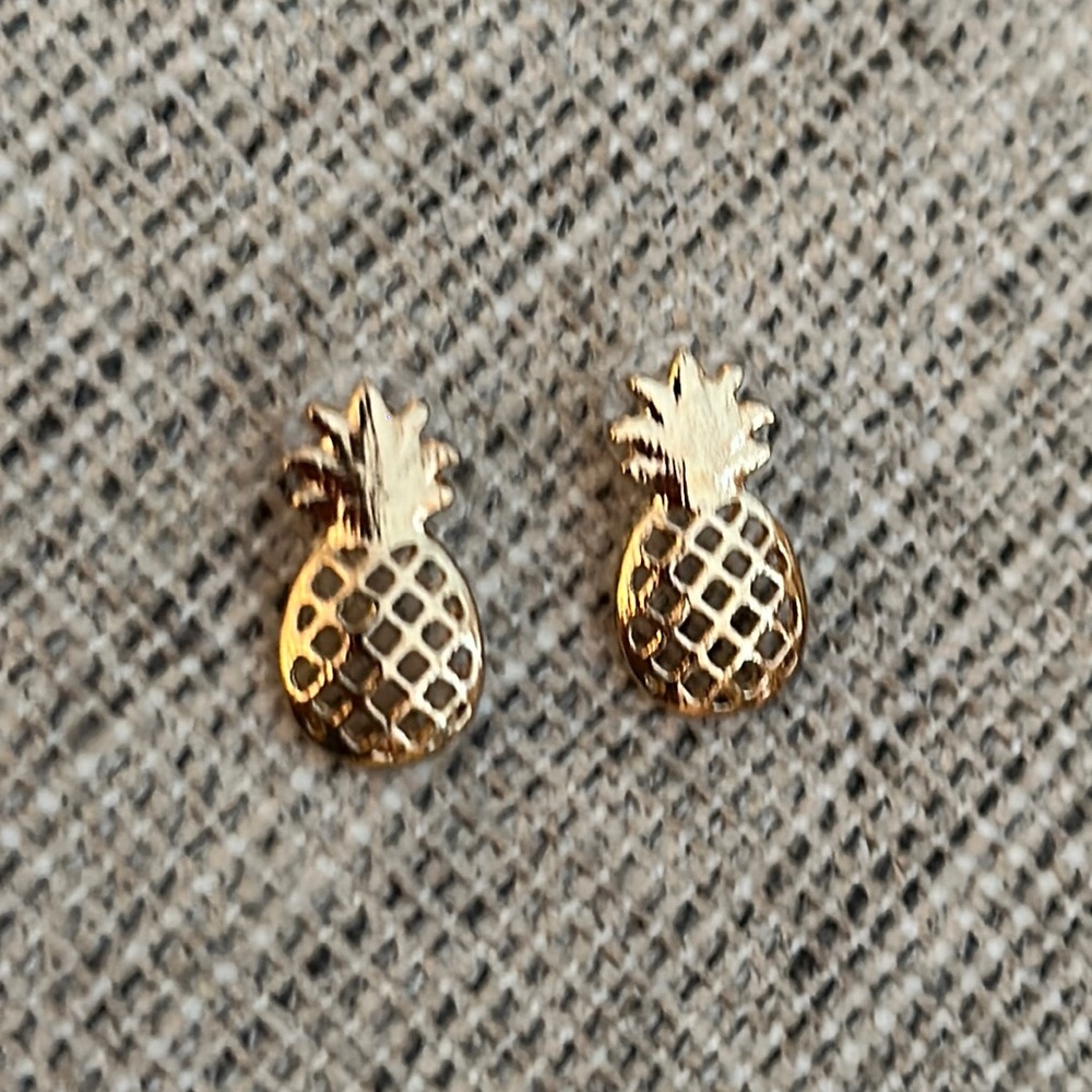 Golden Pineapple Earrings